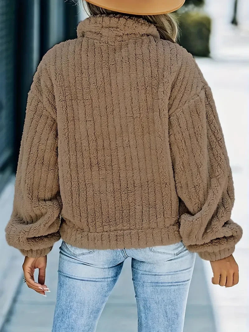 Luxuriöse Damen Winterjacke aus Kunstfell - Kuschelig - Herbst&Winter - Sale