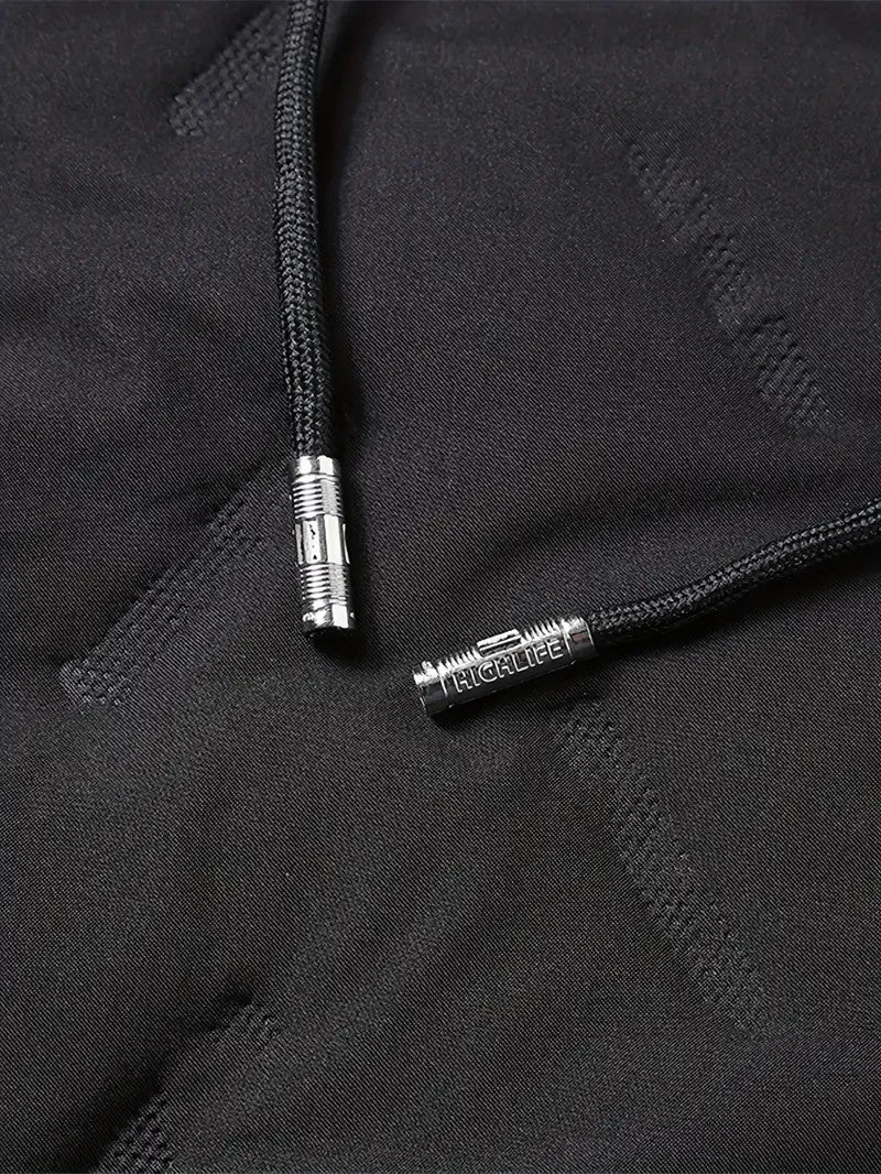 Herren Winterjacke - Thermisch Isolierte Kapuzen Jacke - Schwarz/Grau/Blau - NEU