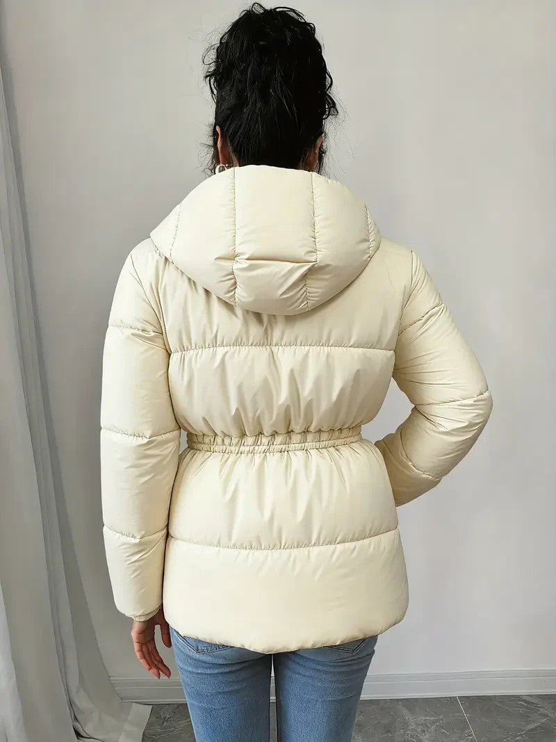 Eleganter schwarzer Damen Wintermantel - Winterjacke lang - Winter Sale - NEU