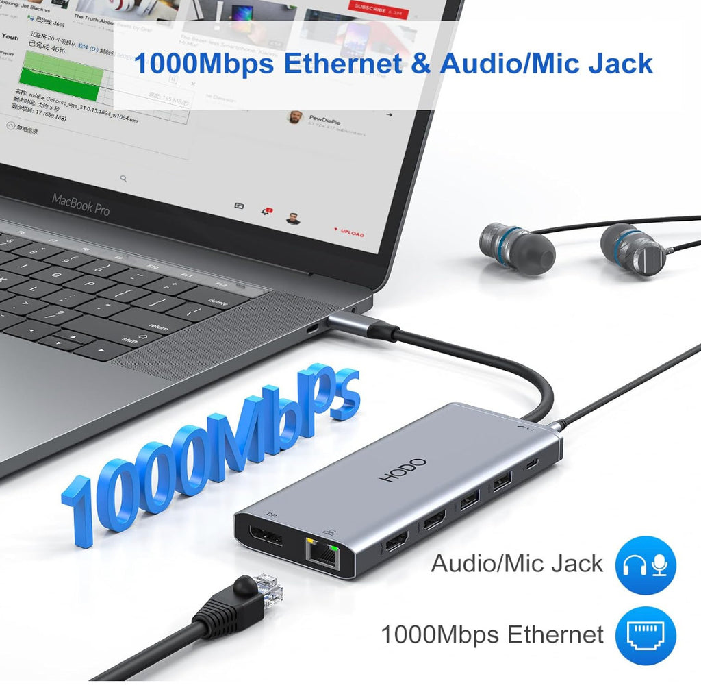 Dockingstation, USB-C Multi-HUB 14 in 1, NEU & Originalverpackt