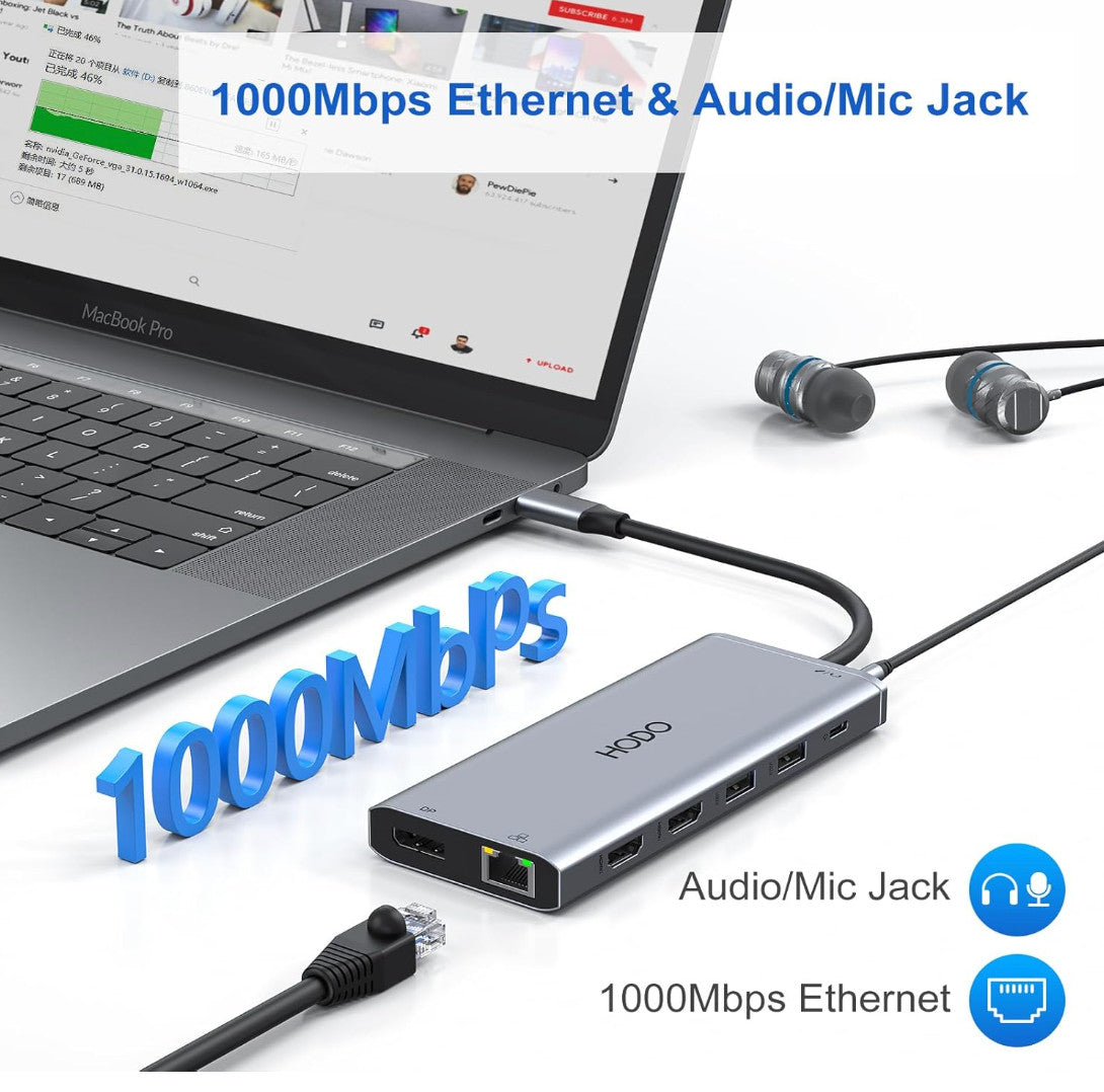 Dockingstation, USB-C Multi-HUB 14 in 1, NEU & Originalverpackt
