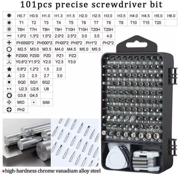 122-in-1 Präzisions-Schraubendreher-Set – Für Elektronik & Handy-Reparatur (Neu)