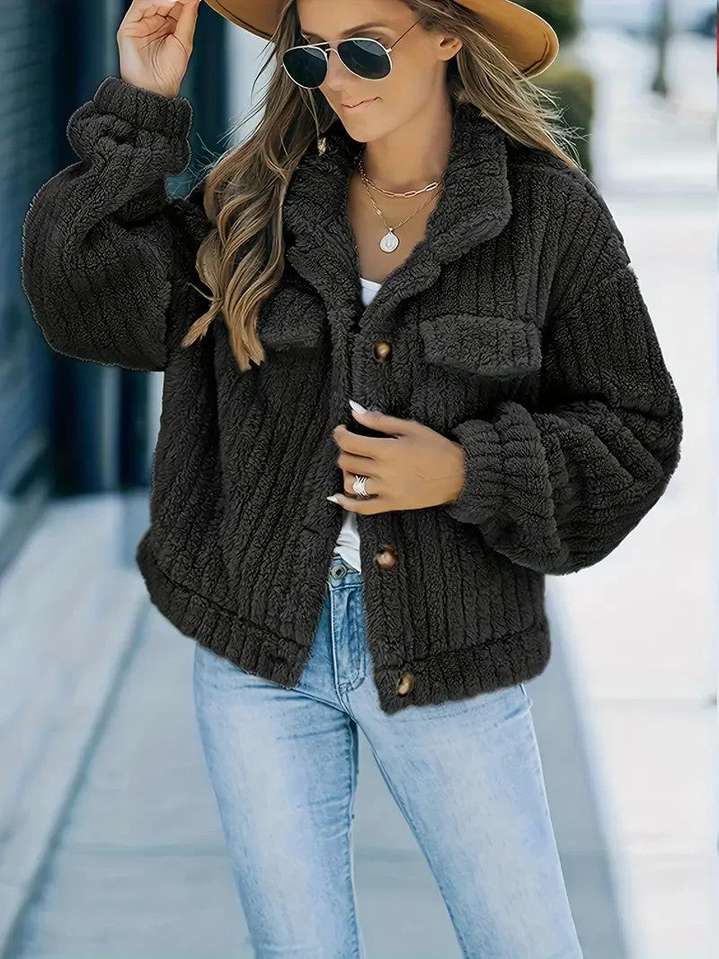 Luxuriöse Damen Winterjacke aus Kunstfell - Kuschelig - Herbst&Winter - Sale