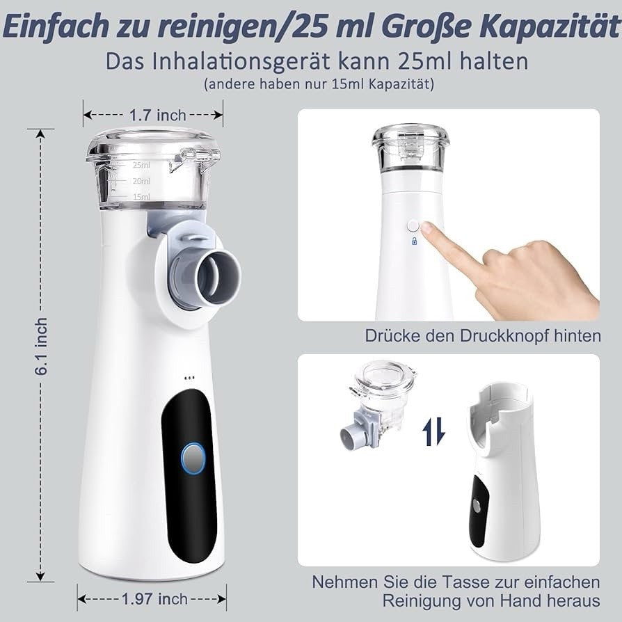 Fuqiduo Inhalationsgerät Vernebler – Tragbarer & Geräuscharmer Inhalator NEU