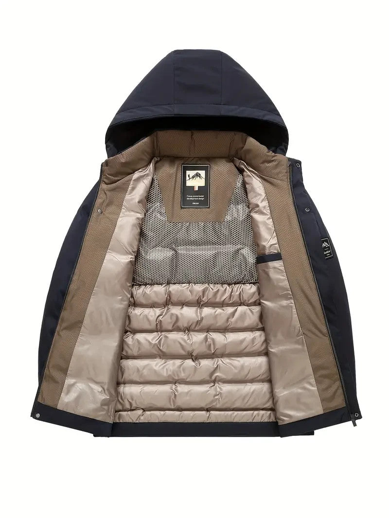 Herren Winterjacke Thermisch Isoliert | Warm Gefüttert | Winddicht, Wasserdicht