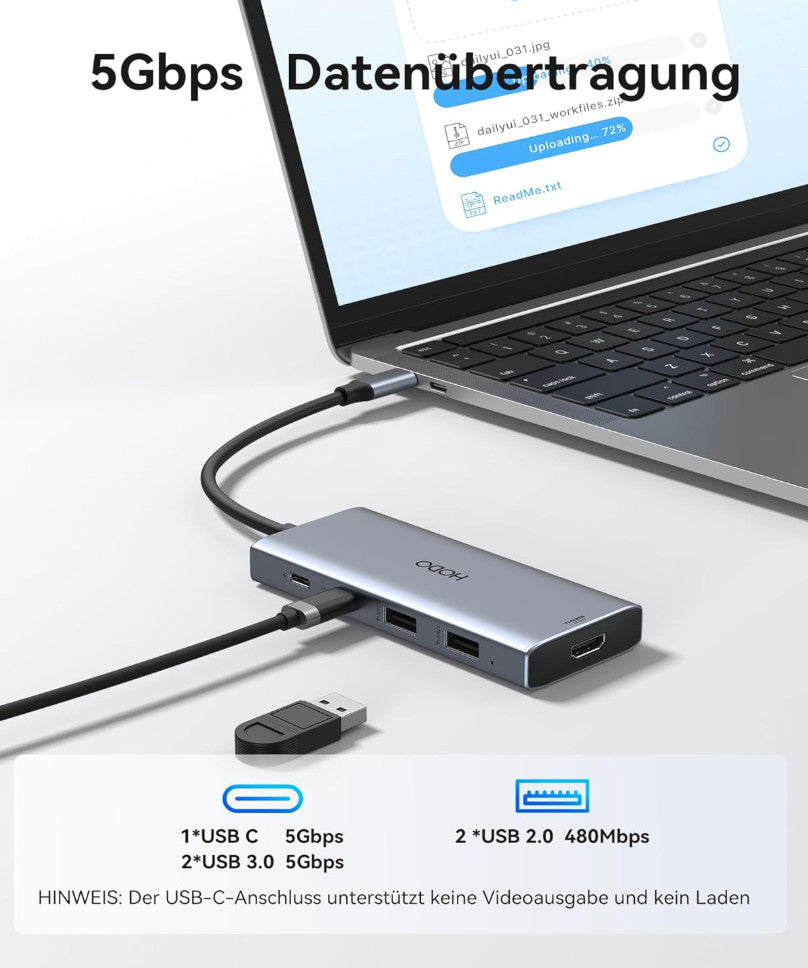 Dockingstation, USB-C Multi-HUB 8 in 1, NEU & Originalverpackt - Gaming