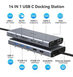 USB-C Multiport Hub 14-in-1 – Kompakt & Leistungsstark - Marke VVB