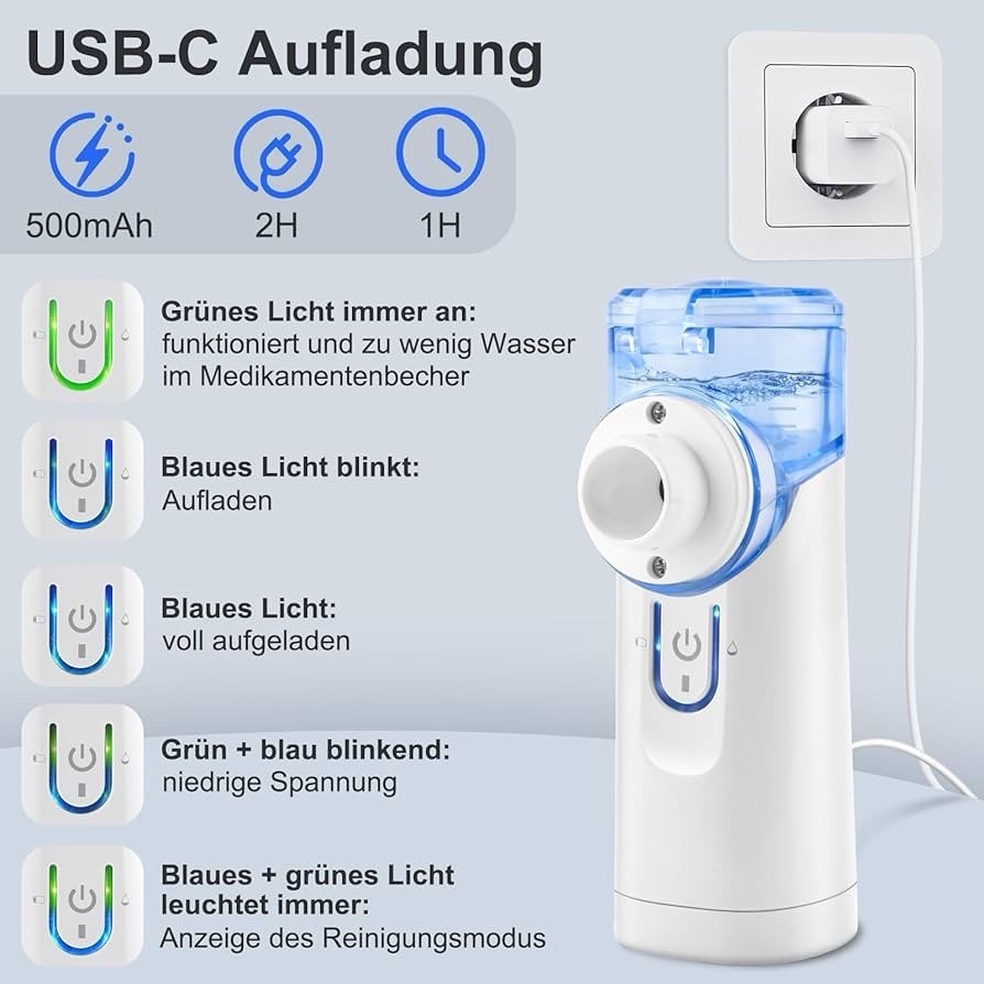 Gindoly Tragbarer Inhalator – Leise & Effektiv für Kinder und Erwachsene (Neu)