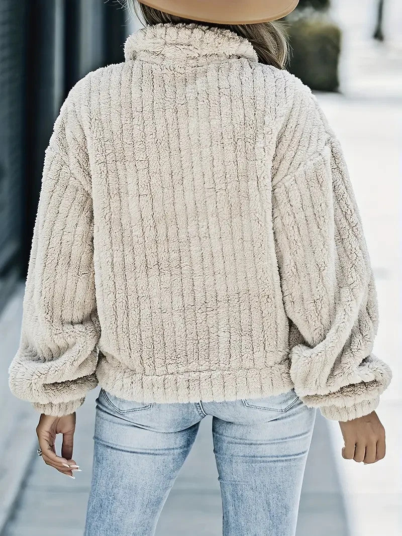 Luxuriöse Damen Winterjacke aus Kunstfell - Kuschelig - Herbst&Winter - Sale