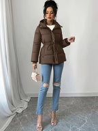 Eleganter schwarzer Damen Wintermantel - Winterjacke lang - Winter Sale - NEU