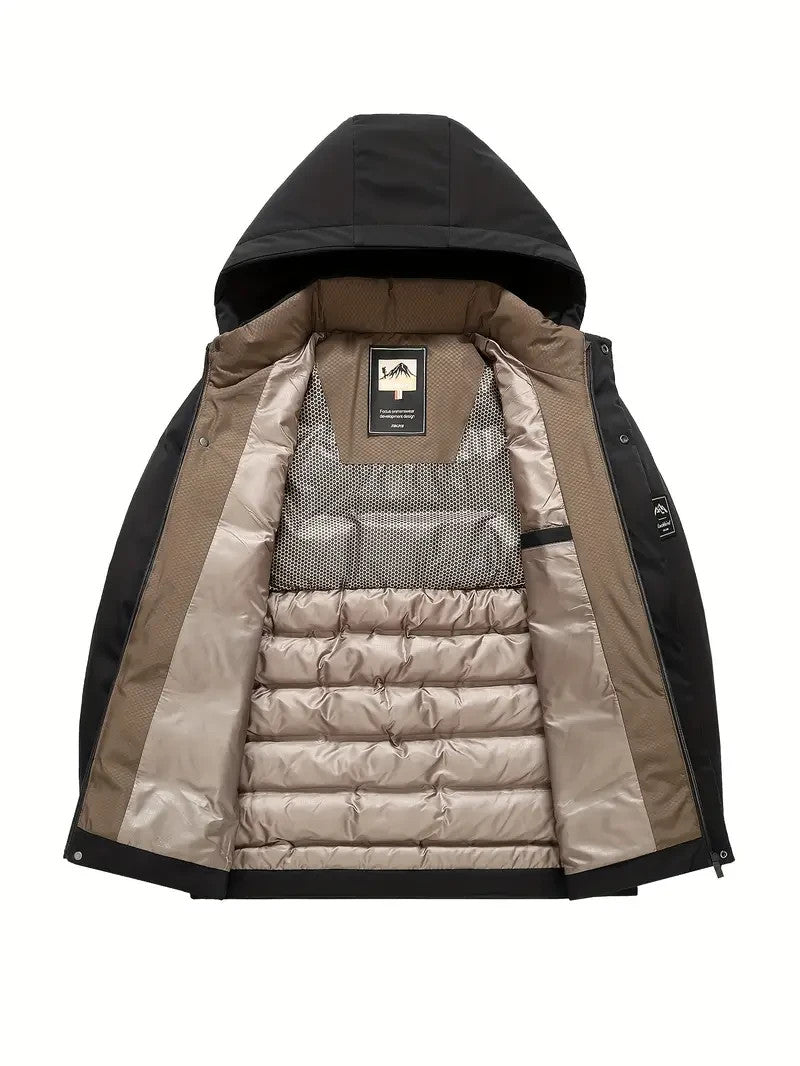 Herren Winterjacke Thermisch Isoliert | Warm Gefüttert | Winddicht, Wasserdicht