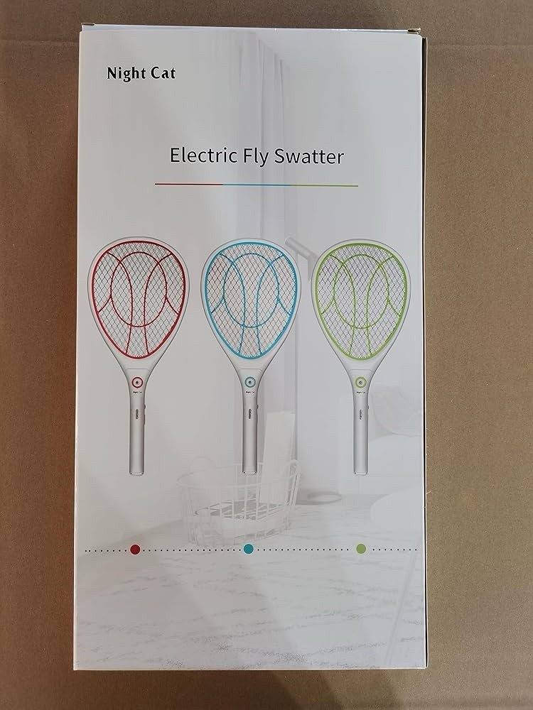 Night Cat Elektrisches Mückenschutz-Racket 3000V Insektenvernichter mit USB NEU