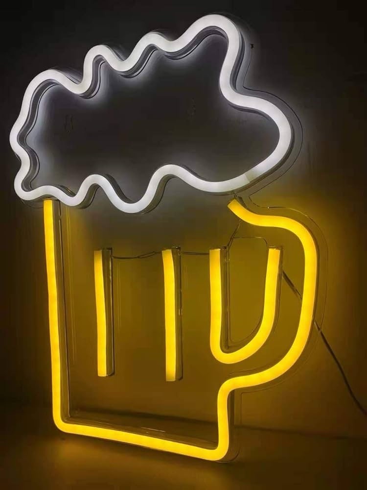 LED Neon "Bier" Schild – Perfekte Werbung für Bars (Neu)