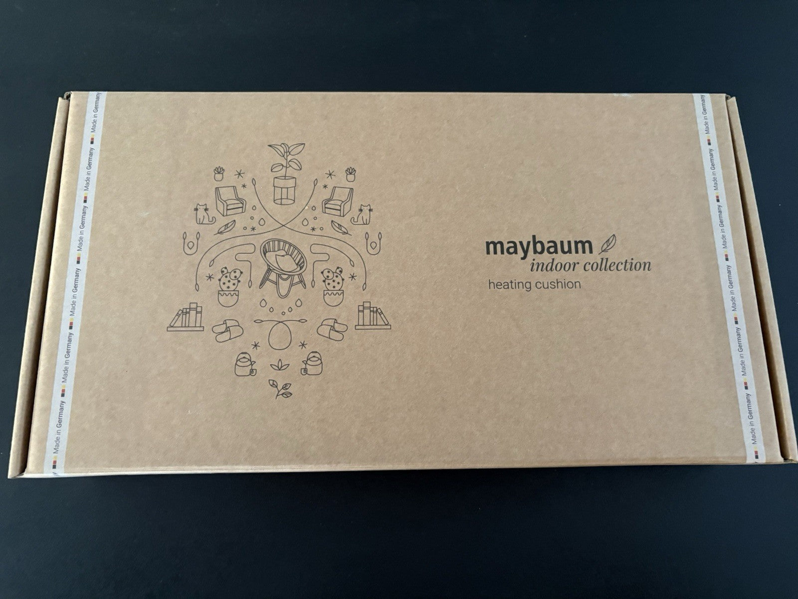 Maybaum Elektrisches Heizkissen – 43,5 × 38,5 cm, Weiß/Grau (Neu)
