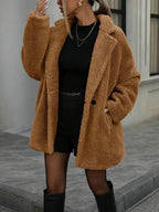 Damen Eleganter Teddybär-Kunstpelzmantel - Luxuriös - Herbst&Winter - Sale - NEU