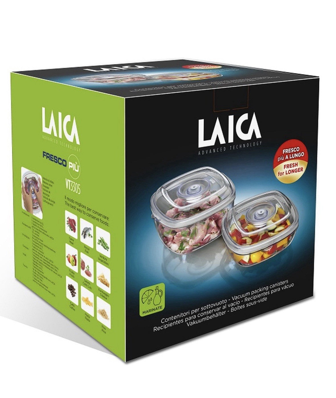 Laica VT3305 Vakuum-Behälter Set – 2-teilig (1 L & 2 L) (Neu)