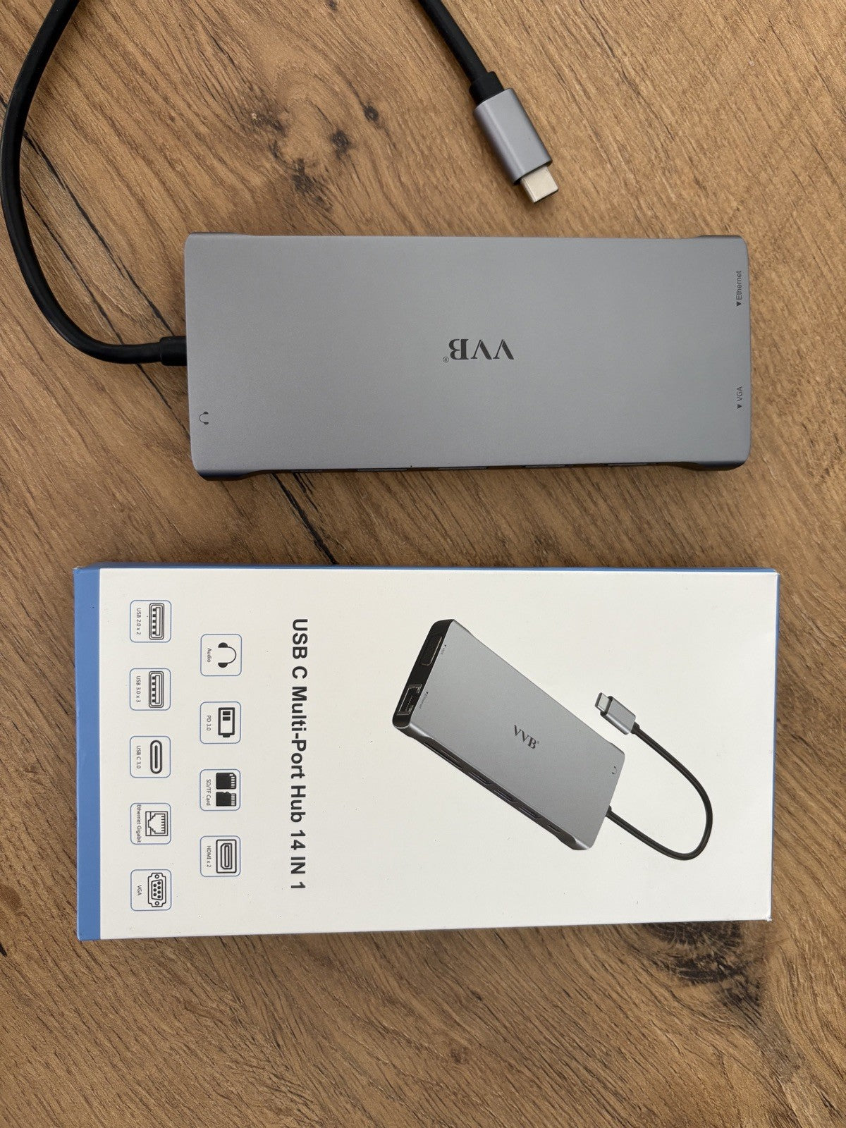 USB-C Multiport Hub 14-in-1 – Kompakt & Leistungsstark - Marke VVB