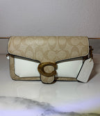 Coach Damen Schultertasche / Handtasche Beige, Weiß - Leder - Neu!