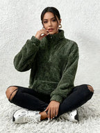 Damen Plüsch Teddybär-ähnliche Strickjacke- Kuschelig - Herbst&Winter -Sale