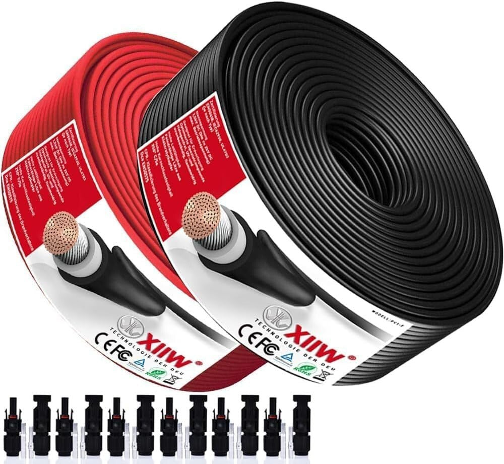 4mm² 10m Solarkabel,Photovoltaik,Solar Verlängerungskabel, mit 30A Solarstecker