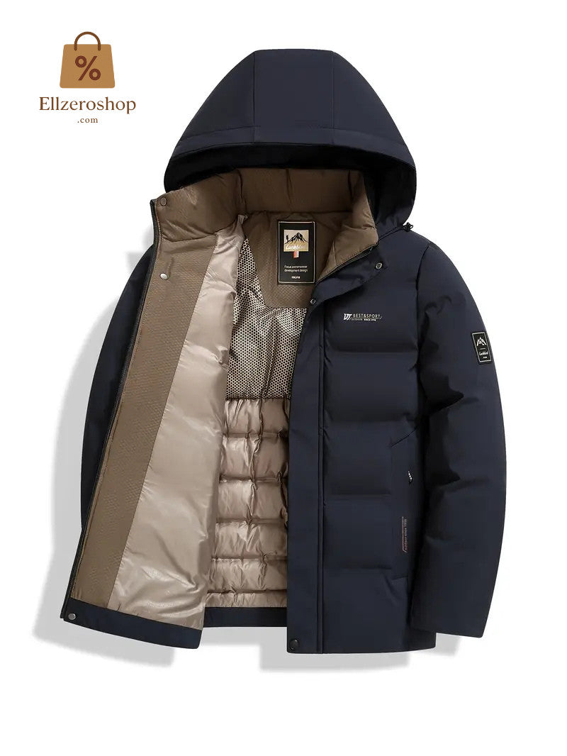 Herren Winterjacke Thermisch Isoliert | Warm Gefüttert | Winddicht, Wasserdicht