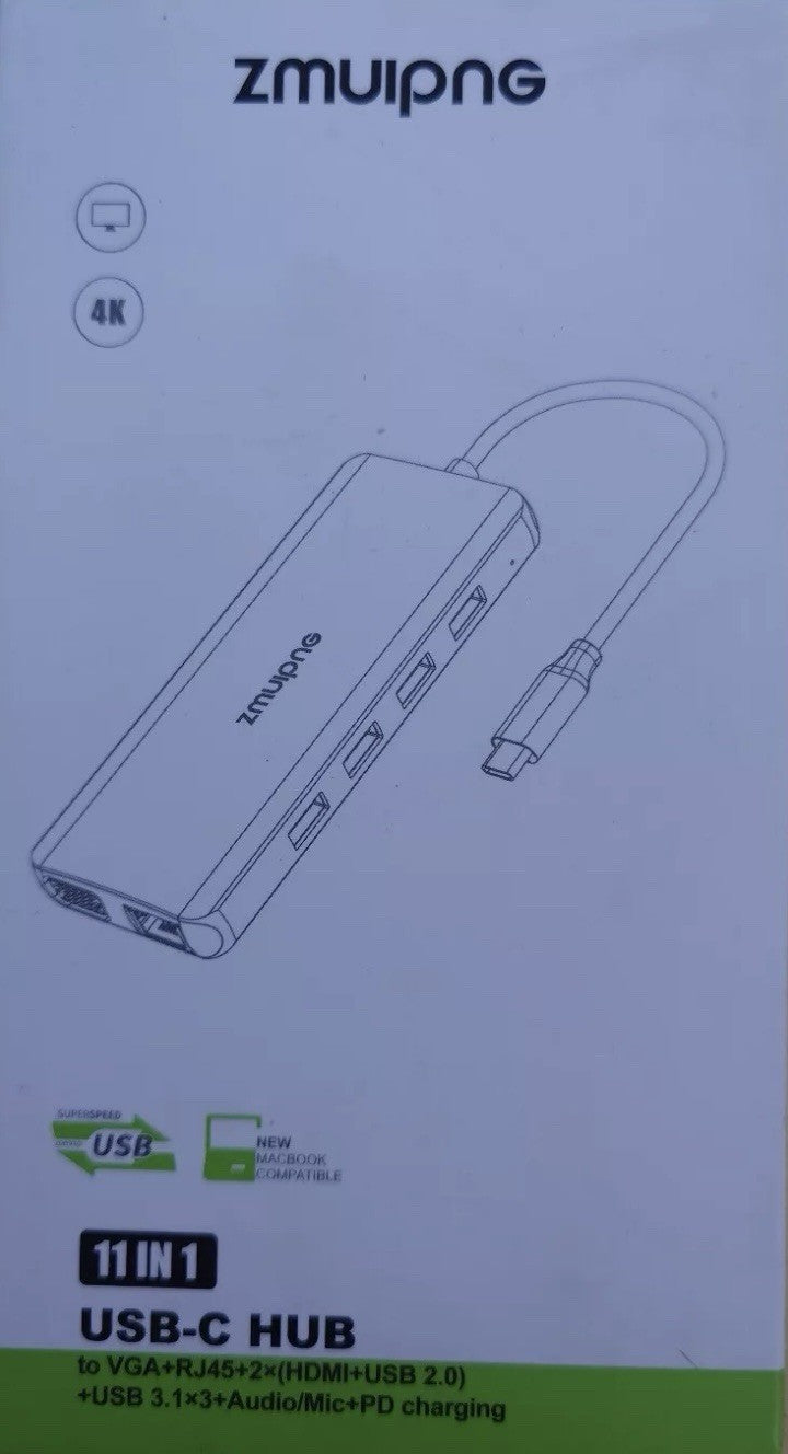 ZMUIPNG 11 IN 1 USB-C HUB (Neu)
