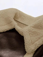 Damen Teddygefütterte Jacke mit Umschlagärmeln - Kuschelig - Herbst&Winter -Sale