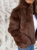 Luxuriöse Damen Winterjacke - Felljacke - Kuschelig - Herbst&Winter - Sale