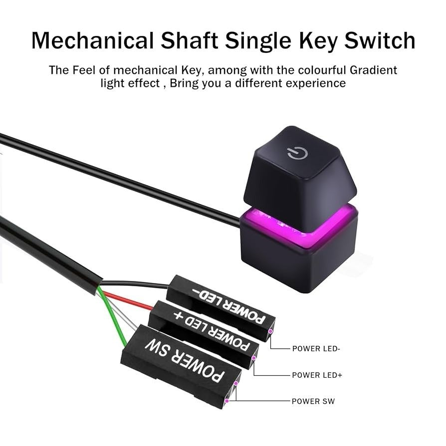 AZMXDVP Externer PC-Einschaltknopf mit 2-METER-KABEL NEU & OVP