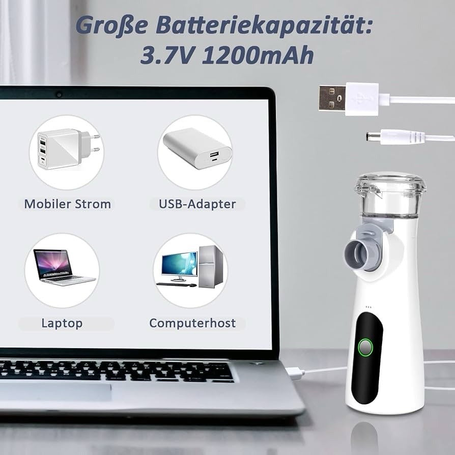 Fuqiduo Inhalationsgerät Vernebler – Tragbarer & Geräuscharmer Inhalator NEU