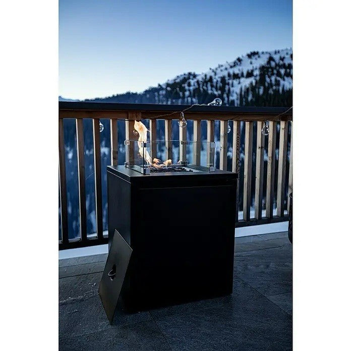 MWH Feuerstelle Palermo Stilvolles Outdoor-Highlight Feuerstelle Schwarz (Neu)