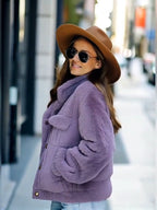 Luxuriöse Damen Winterjacke aus Kunstfell - Kuschelig - Herbst&Winter - Sale