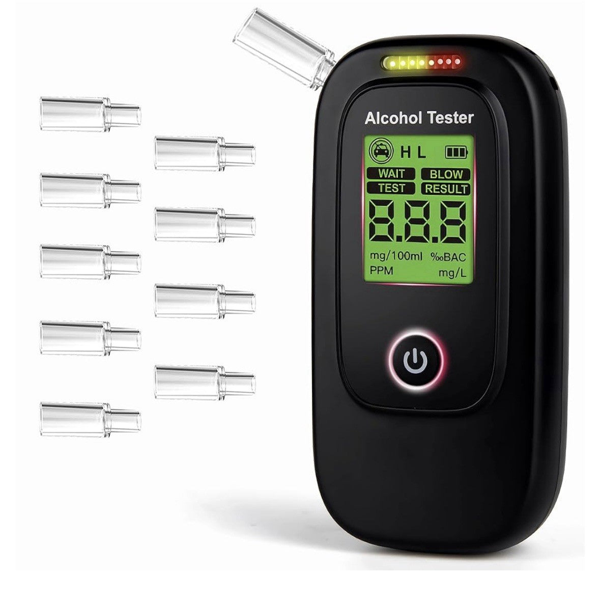 Professioneller Alkoholtester, digital, tragbar, LCD-Anzeige, hohe Genauigkeit