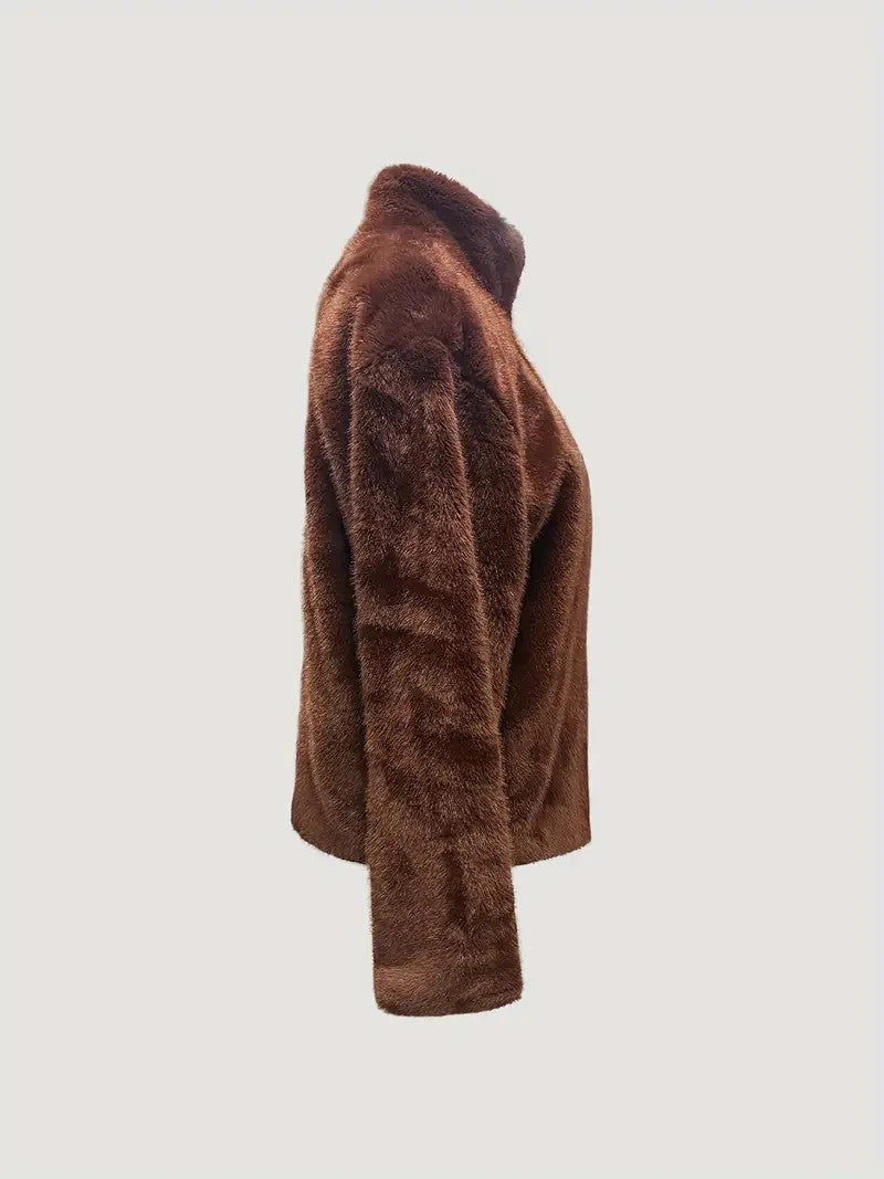 Luxuriöse Damen Winterjacke - Felljacke - Kuschelig - Herbst&Winter - Sale