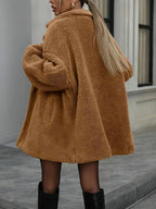 Damen Eleganter Teddybär-Kunstpelzmantel - Luxuriös - Herbst&Winter - Sale - NEU