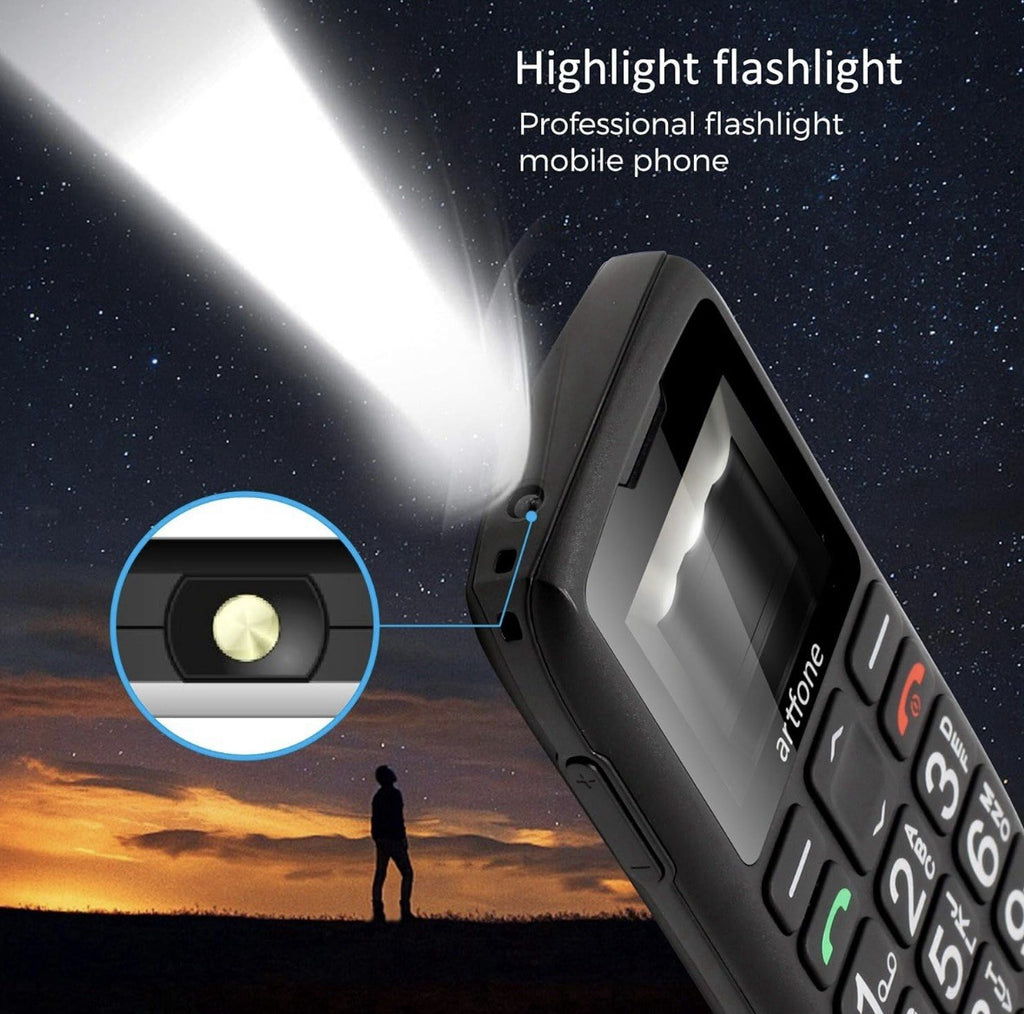Artfone C1+ Seniorenhandy +Notruftaste – Mobiltelefon Senioren – Großtastenhandy