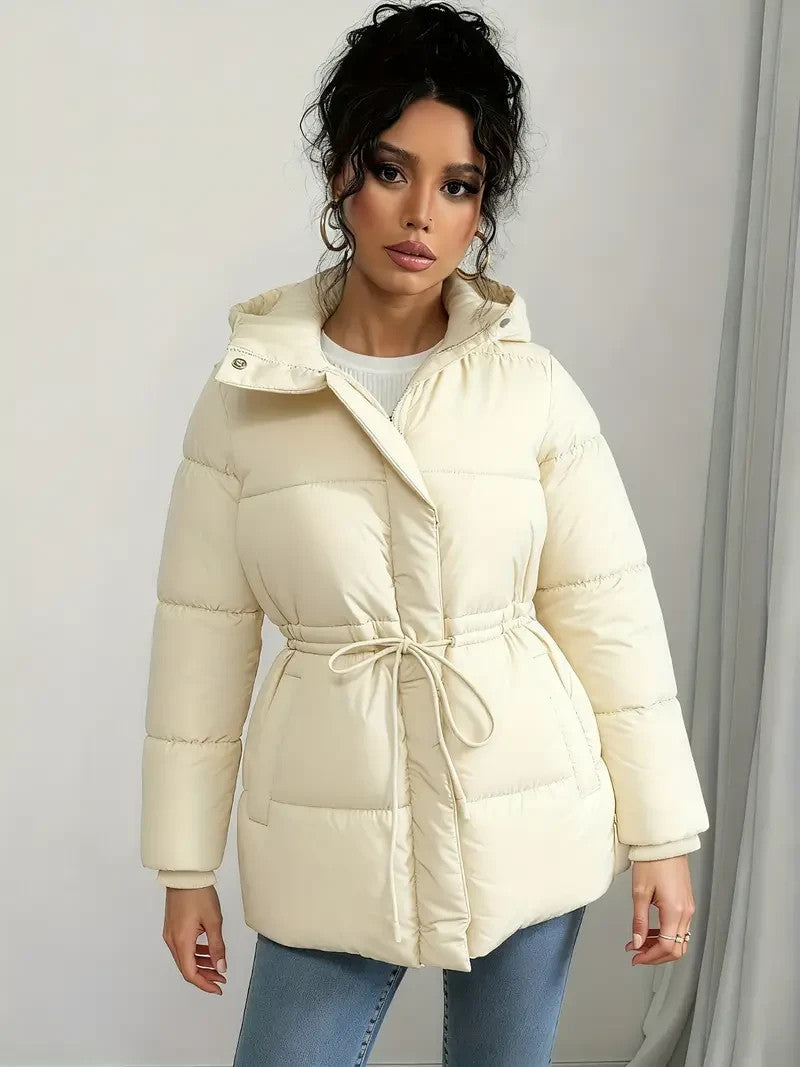 Eleganter schwarzer Damen Wintermantel - Winterjacke lang - Winter Sale - NEU