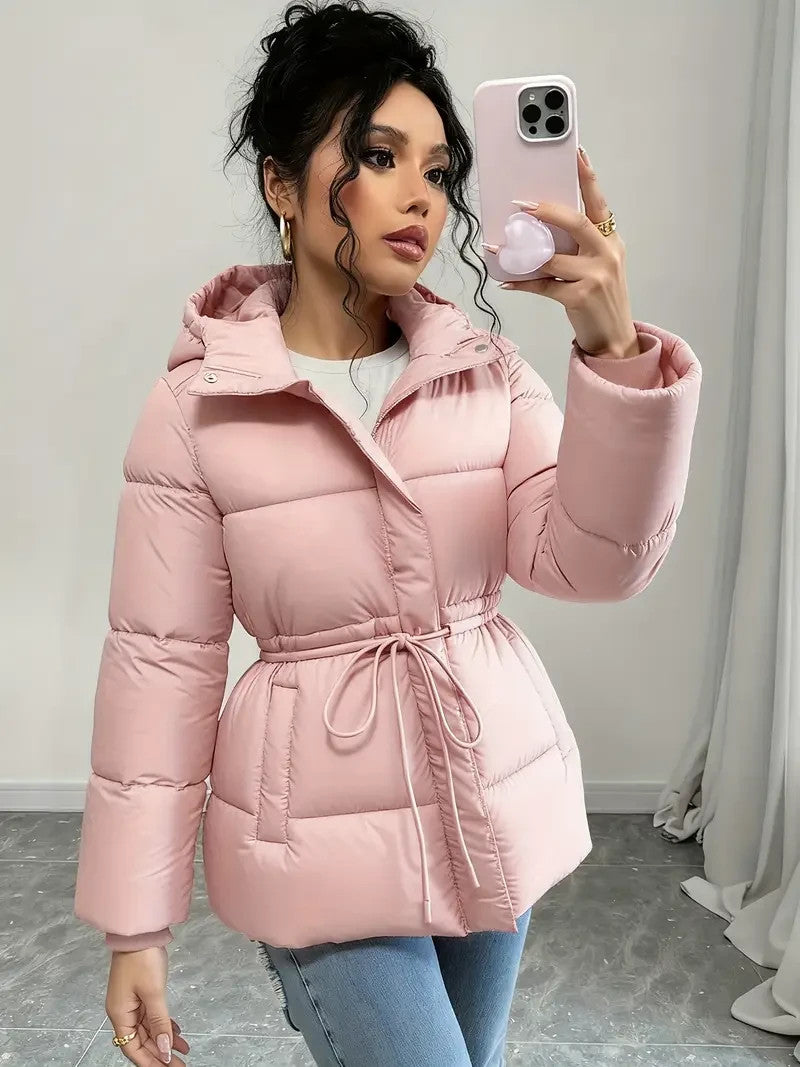 Eleganter schwarzer Damen Wintermantel - Winterjacke lang - Winter Sale - NEU