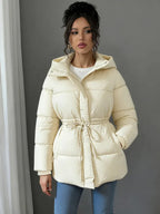 Eleganter schwarzer Damen Wintermantel - Winterjacke lang - Winter Sale - NEU