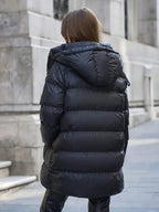 Eleganter Damen Langwintermantel - dick & isoliert - Schwarz - WinterSale - NEU