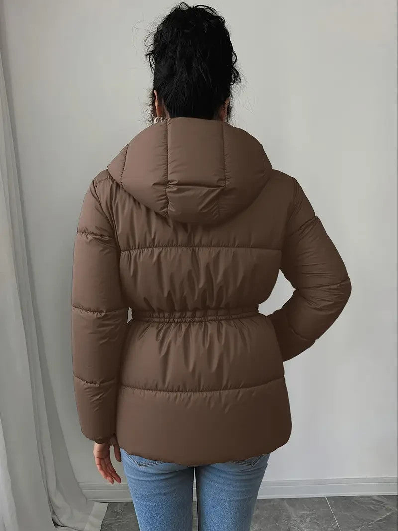 Eleganter schwarzer Damen Wintermantel - Winterjacke lang - Winter Sale - NEU