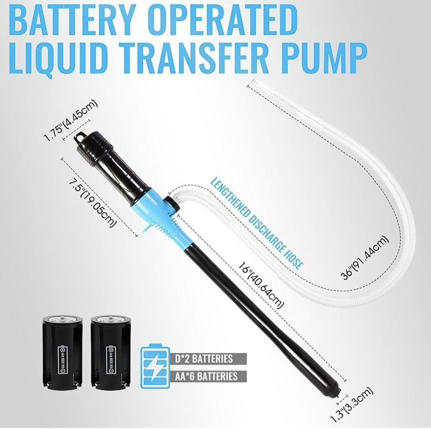 Elektrische Flüssigkeitspumpe, 9,5 L/min, Batterie Siphonpumpe, multifunktional