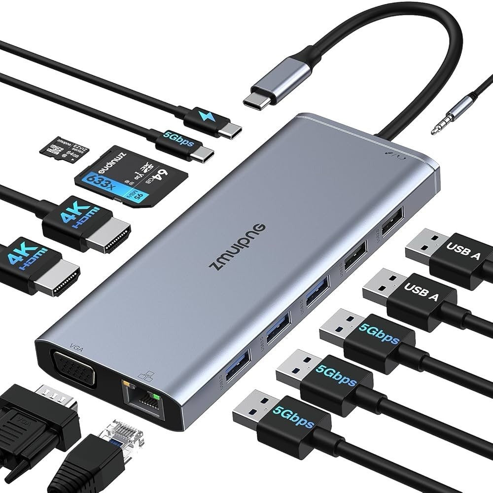 ZMUIPNG 14 in 1 USB-C HUB (Neu)